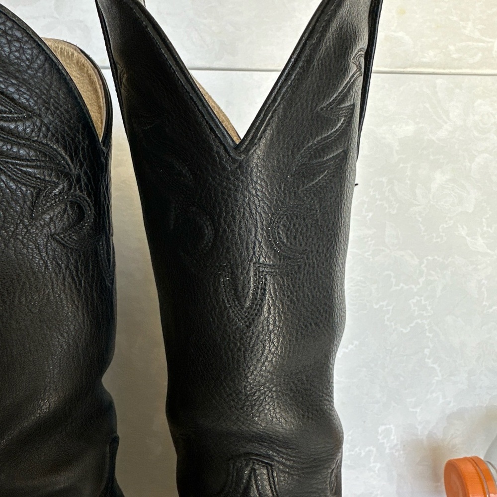 Ariat ATS Western Boots Mens 9 D Black Pull On Pointed Toe Leather 34202 EUC! - Picture 12 of 14